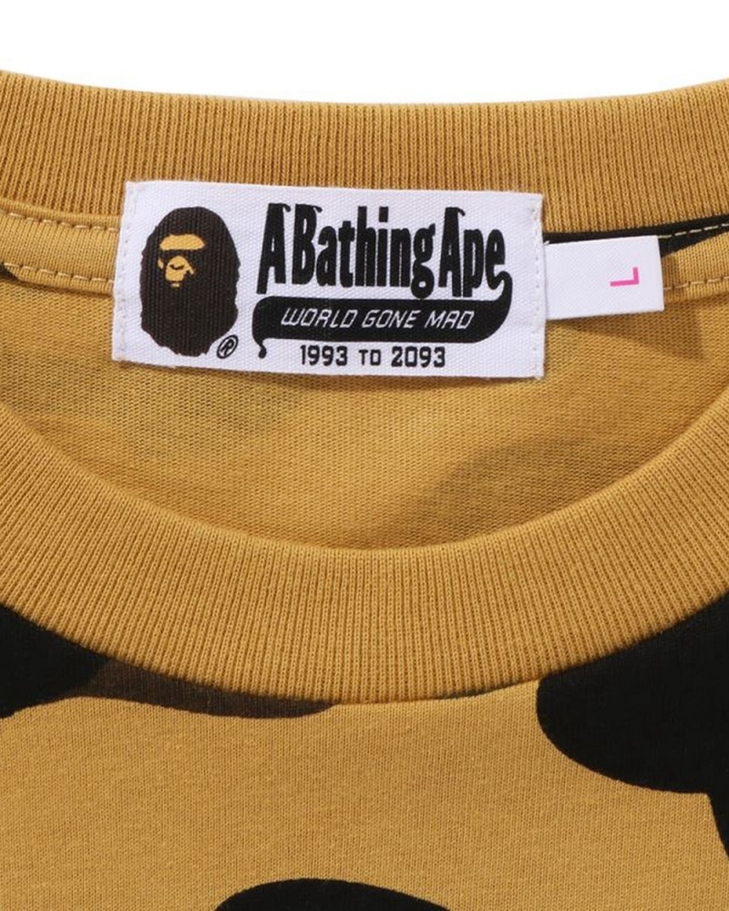 T Shirts Bape 1st Mini Jaune Femme | TLQ-60418386